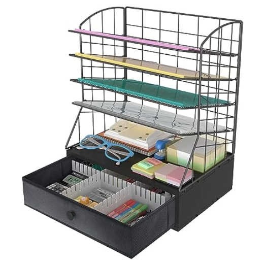 Hencawima 5-Tray File Organizer with Drawer (63% off)