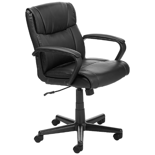 Amazon Basics Padded Office Desk Chair with Armrests (18% off)
